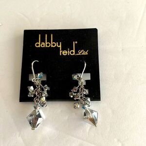 Dabby reid metallic silver clear crystals silver color clasp
